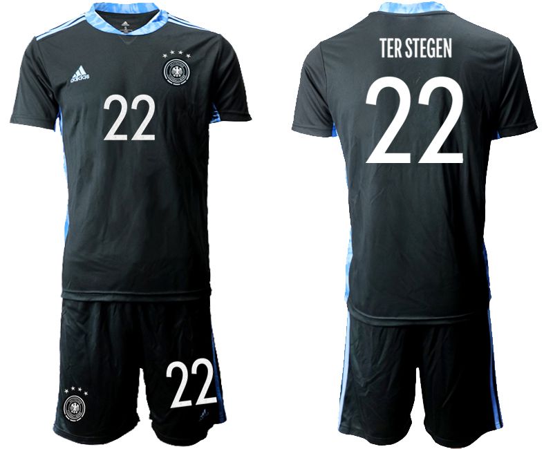 Men 2021 World Cup National Germany black goalkeeper #22 Soccer Jerseys->germany jersey->Soccer Country Jersey